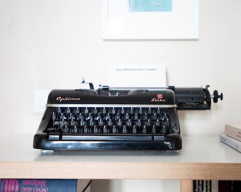 The vintage typewriter