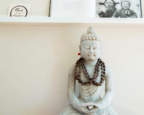 An abundance of Buddhas all over the home