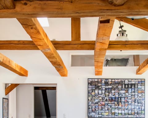 The gorgeous wooden beams