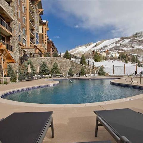 Unwind in the heated outdoor pool