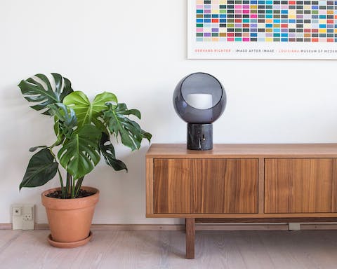 This striking mid-century-inspired sideboard