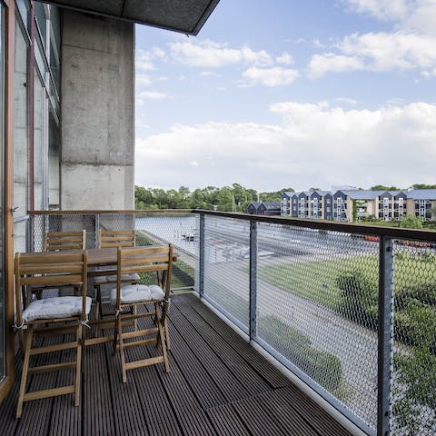 The balcony with views of Christiania