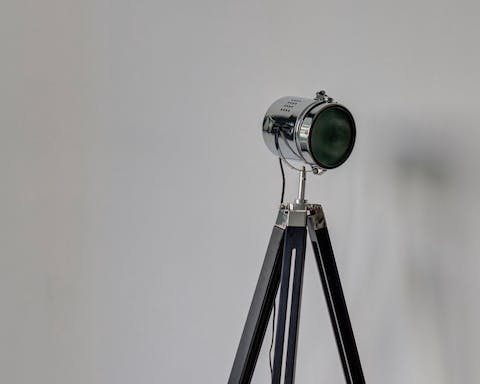 The eye-catching projector-style lamp