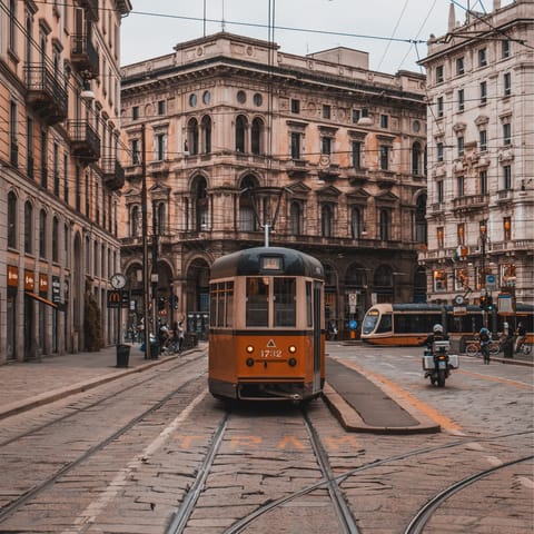 Jump on a Tram Turistico and take a tour of Milan's most famous sites