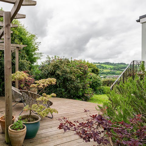 Take in views towards the Dart River Valley from your decking