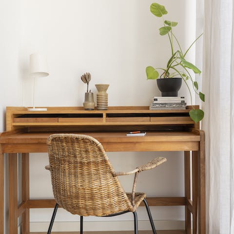Get some work done at the cute writing desk
