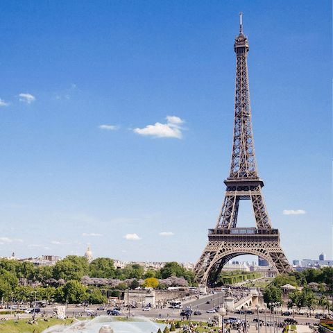 Hop on the Metro into the city and visit the Eiffel Tower