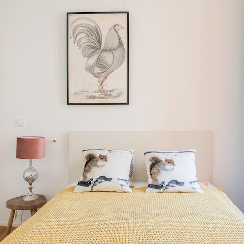 The stylish animal-themed bedroom