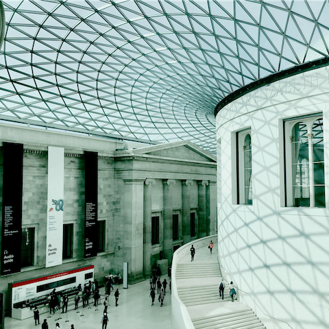 Spend a cultural afternoon at the British Museum, a seven-minute walk away