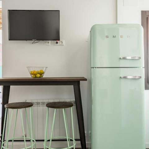 A fashionable Smeg fridge