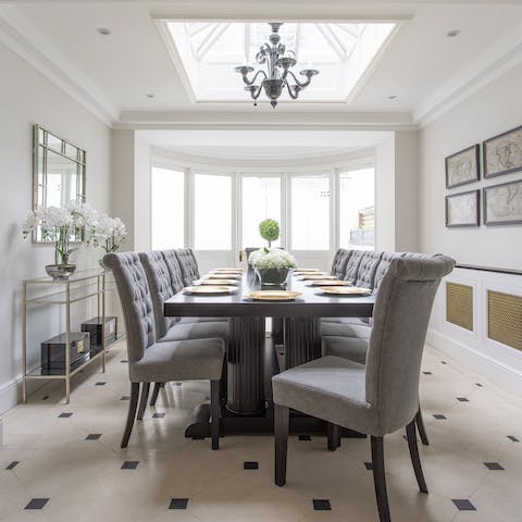 Serve a delicious dinner in the formal dining area