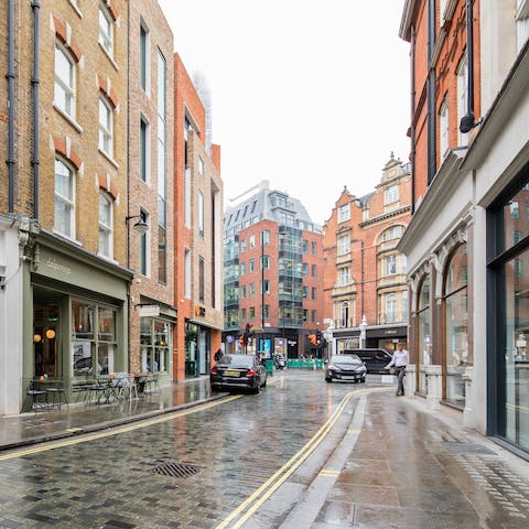 Stay right in the heart of London's shopping district, only five minutes from Bond Street on foot