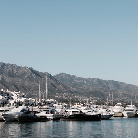 Follow the glitterati down to Puerto Banus – a ten-minute drive away