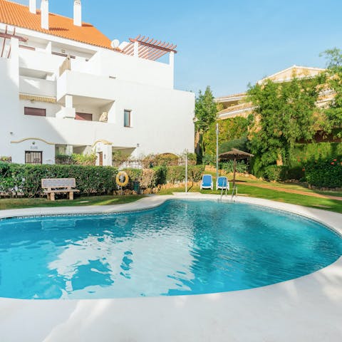Beat the Marbella heat with a dip in the shared pool