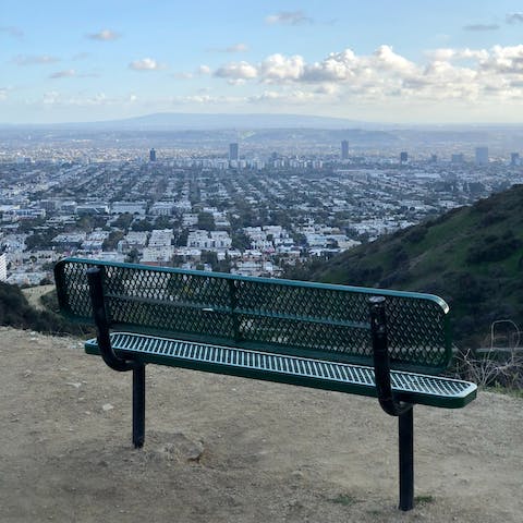 Hike through Runyon Canyon, this 160-acre park is one of the most popular scenic spots in the city