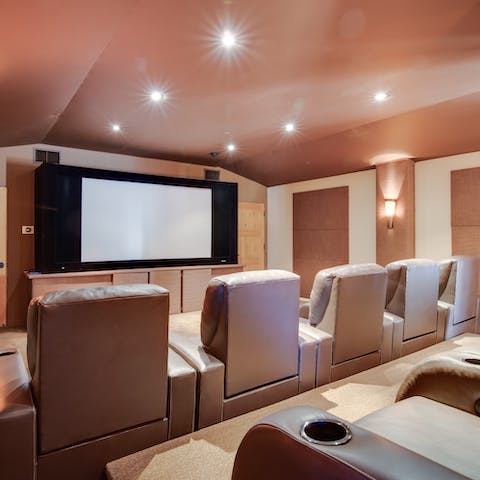Settle in for an immersive movie night in the screening room