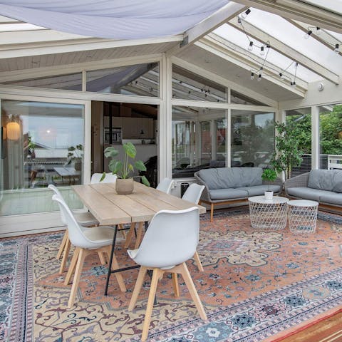Look forward to breakfasting in the sunny conservatory