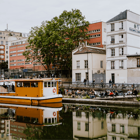 Have a stroll around Canal Saint-Martin – it’s within walking distance