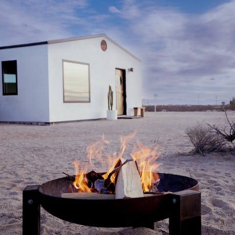 Get a fire going on those cold desert evenings