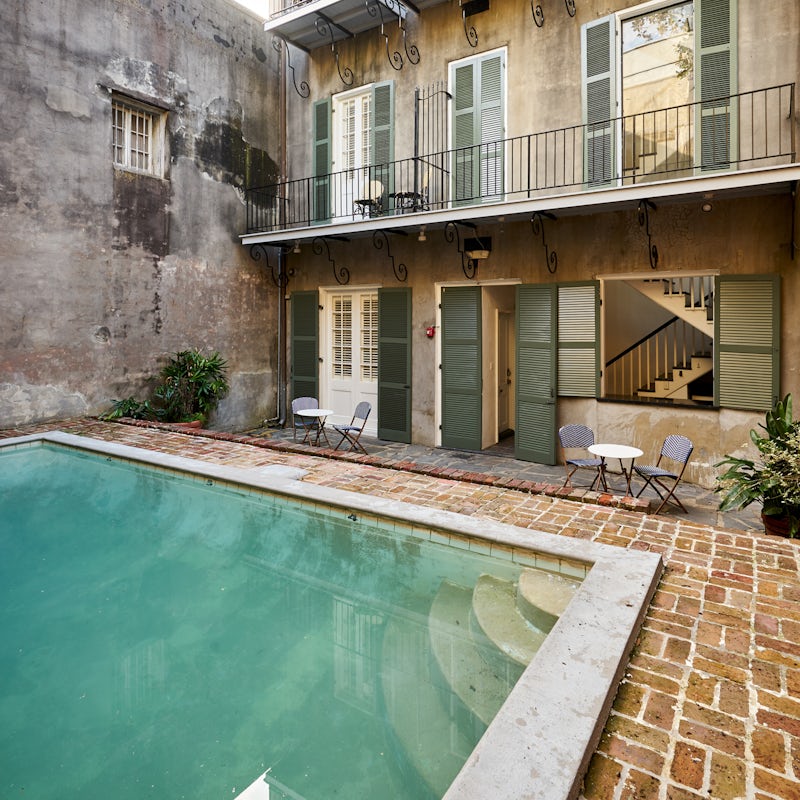 Combat the Louisiana heat with a refreshing dip in the communal pool