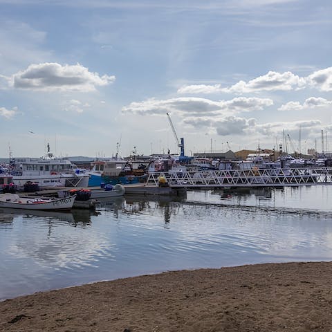 Explore Poole's vibrant Quayside, a stone's throw away
