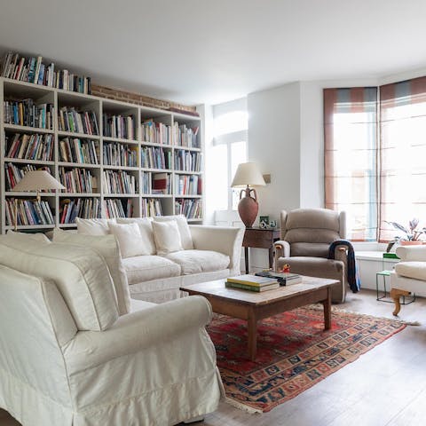 Snuggle up in the lounge with a book and a cup of tea