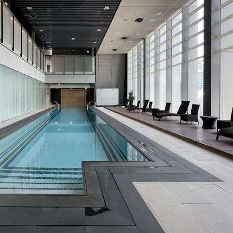 Make morning laps in the shared pool part of your new routine