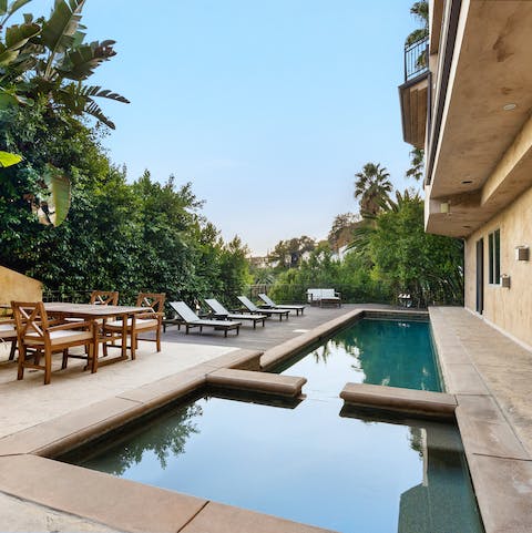 Keep up on your fitness routine with your own private pool