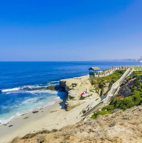 Stroll over to La Jolla Cove in less than five minutes