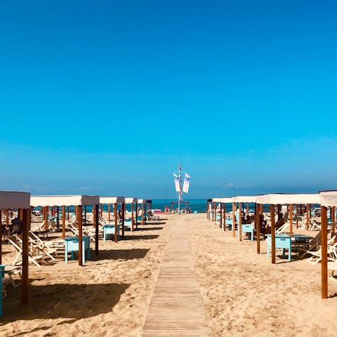 Spend a day at the beach – Viareggio is a short drive away