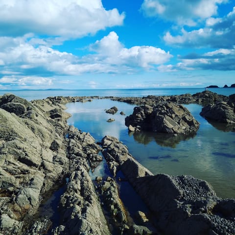 Explore Saundersfoot's picturesque harbour and beach just a short stroll away
