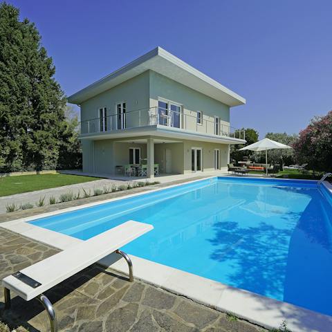 Dive into the pool and cool off from the midday sun