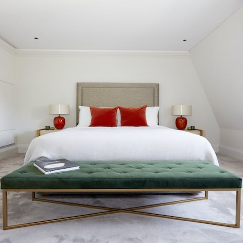 Sleep soundly in the elegant yet cosy beds 