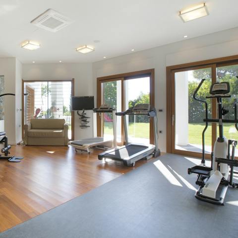 Fortify and detox in the fully-equipped gym and spa