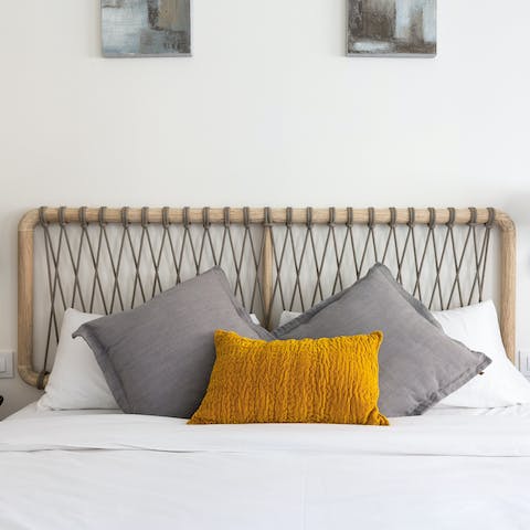 Get a good night's rest in the plush bedrooms