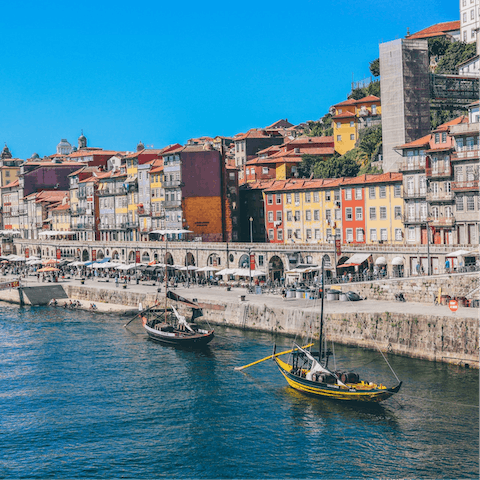 Stroll along the waterfront bound for Cais da Ribeira, within walking distance