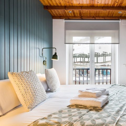 Step right out to your sunny balconette from the bedroom
