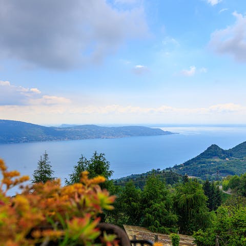 Take in incredible views of Lake Garda from your home's garden