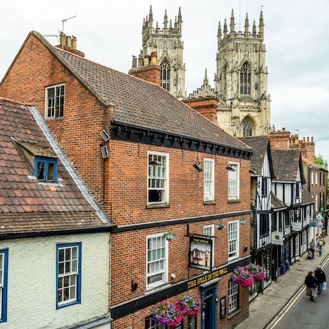 Take a three-minute stroll to York Minster Cathedral (or gaze at its spires from home)