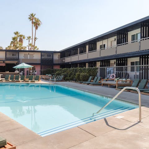 Start your day with some refreshing lengths of the shared outdoor pool