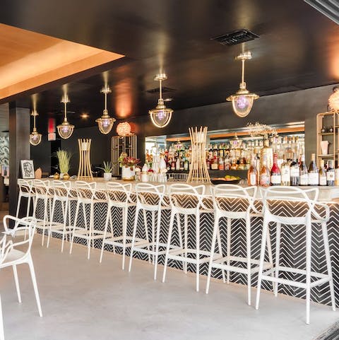Enjoy access to the on-site bar where you can enjoy a Palm Springs cocktail