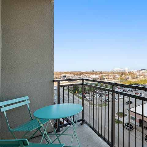 Enjoy a cuppa on the balcony