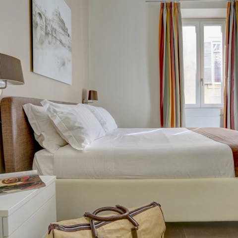 Get a good night's rest in the plush bedrooms