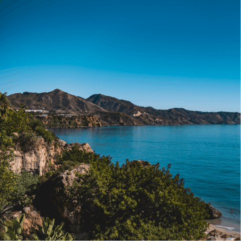 Explore the beautiful beaches of Nerja – it's only 1.1km away