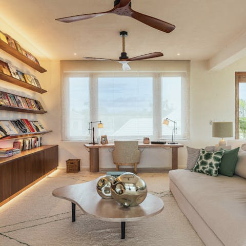 Get some work done at the desk overlooking the stunning natural beauty of your location