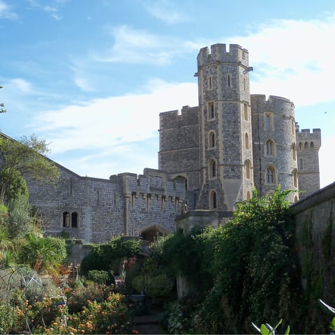 Immerse yourself in history at Windsor Castle, a thirty-minute drive away