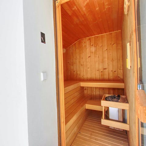 Find the hidden sauna for a detox session