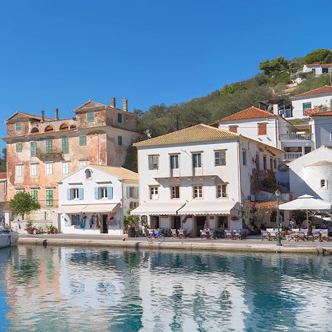 Stroll along the picturesque waterfront in nearby Gaios