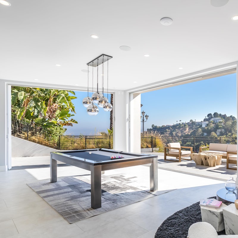 Challenge friends and family to a game of pool with a spectacular view