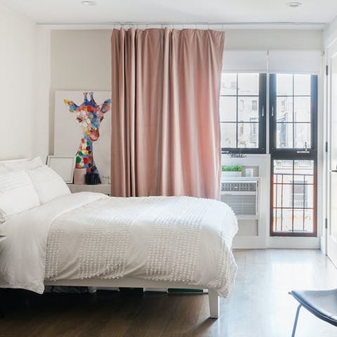 Wake up to NYC views from your bedroom